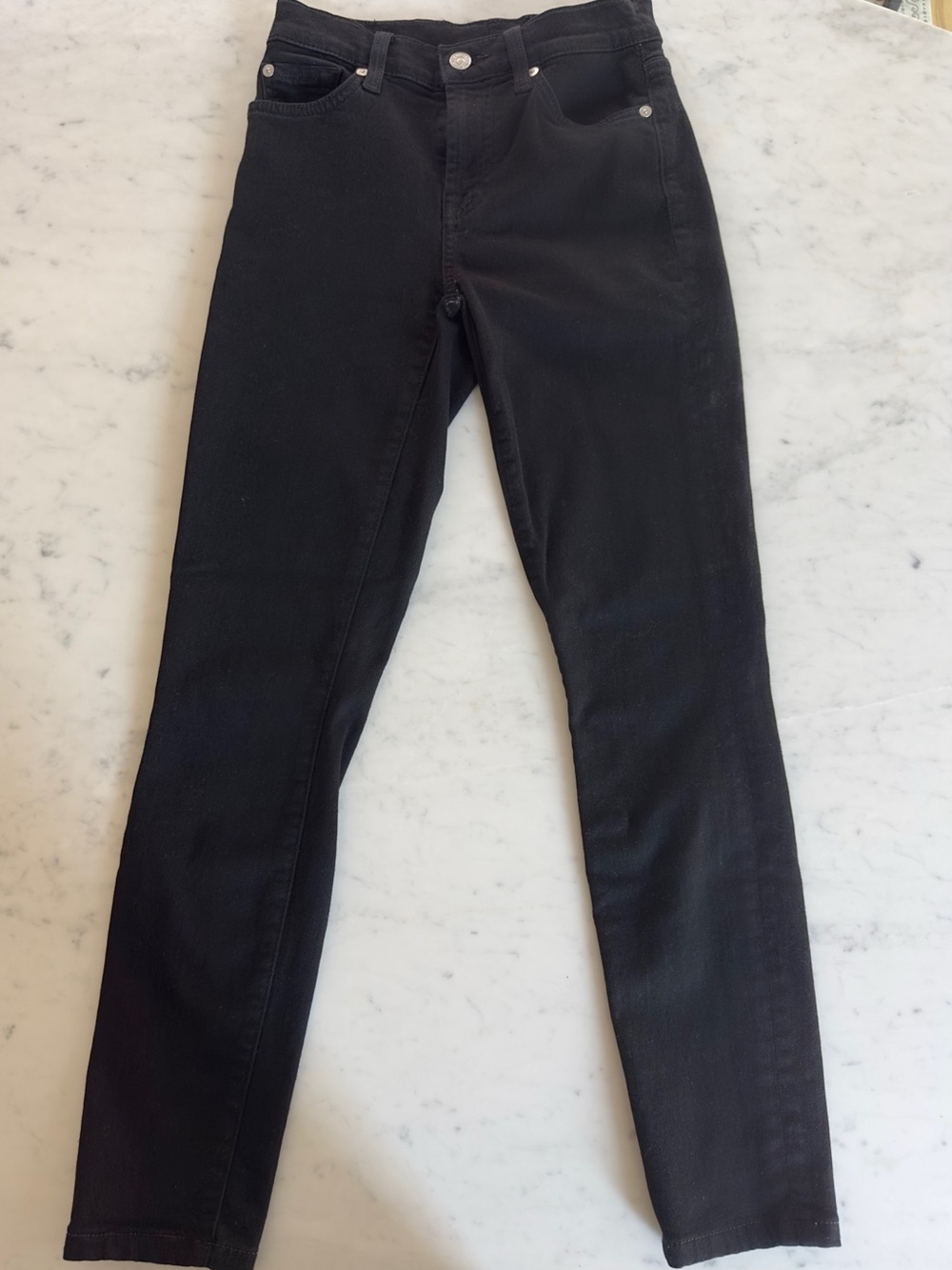 7 for all mankind The Skinny Classic Black Women’s Jeans | Size 25